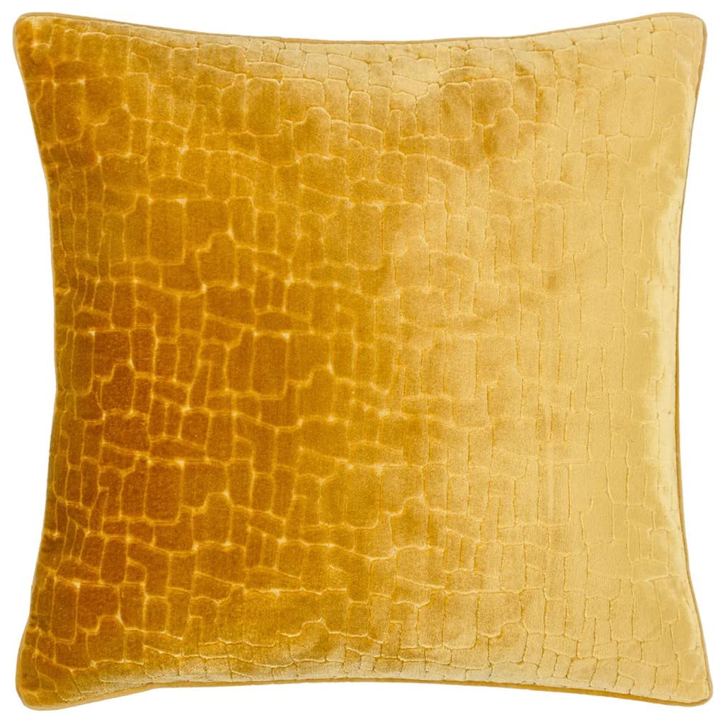 Paoletti Mustard Bloomsbury Cushion Cover, 50 X 50Cm