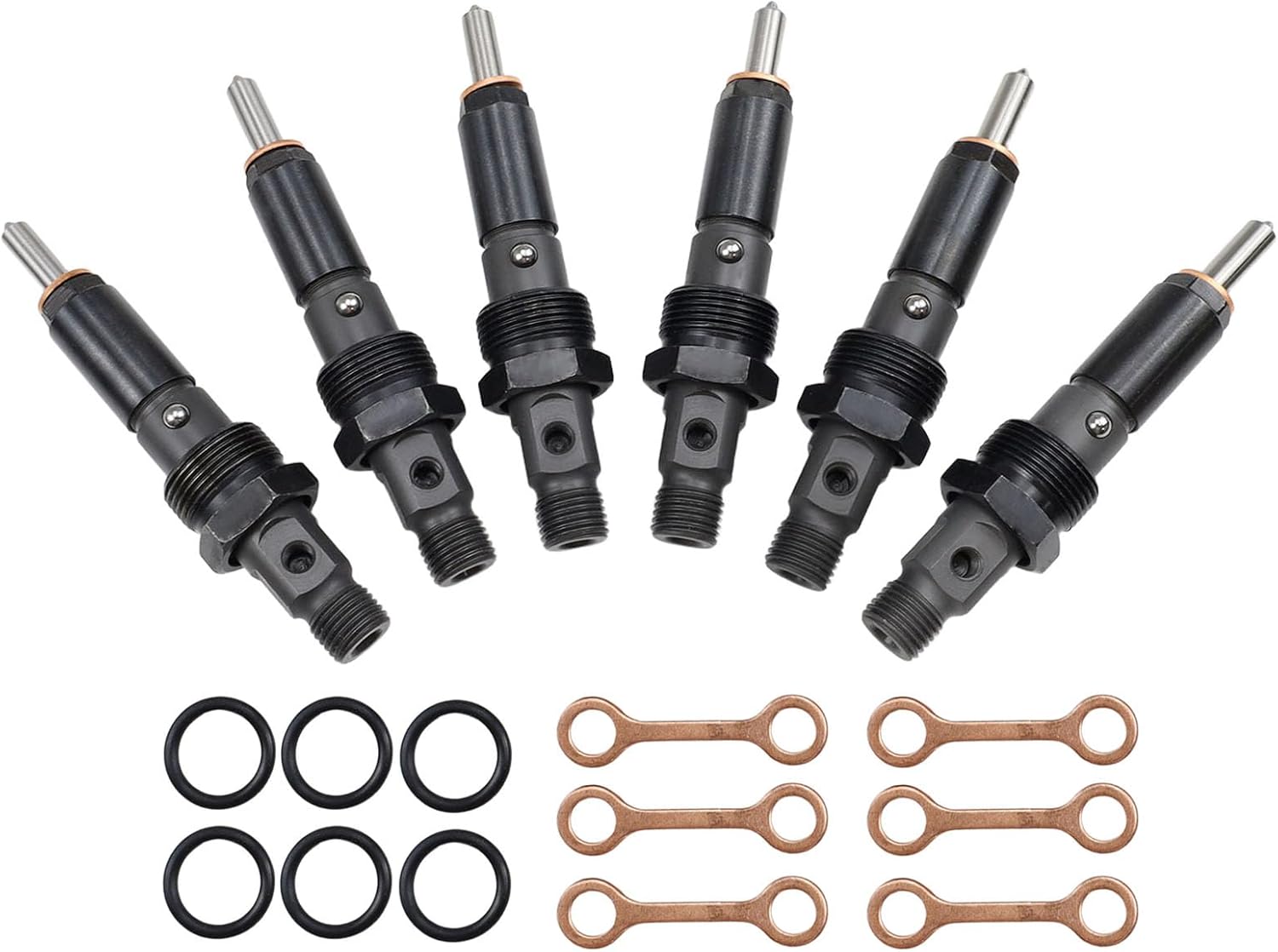 6pcs 3283562 3283576 4948366 New Fuel Injector set with KDAL59P6 Nozzle Holder for Cummins 6B 6BT 6BTA 5.9L 6D102 Diesel Engine p7100 For 1989-93 Dodge 2500 3500 5.9L 70-90 HP Aftermarket Part