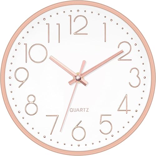 Miniatura 20 de Foxtop - Reloj de pared de 14 pulgadas, grande, silencioso, sin tictac, funciona con pilas, redondo, de cuarzo, moderno, decorativo, para oficina,