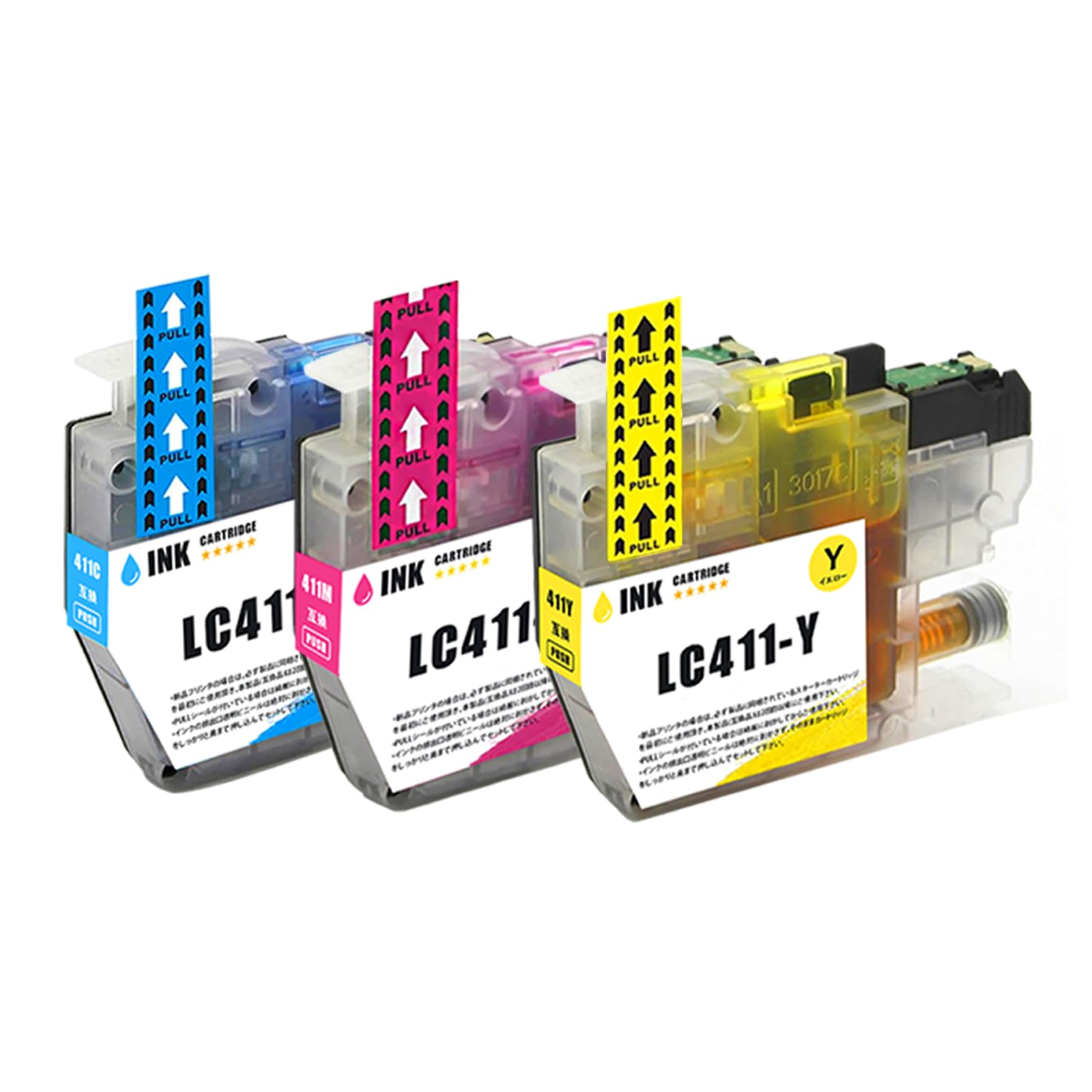 Amazon.co.jp: LC411 LC411-4PK ブラザー 用 互換インク 3色セット