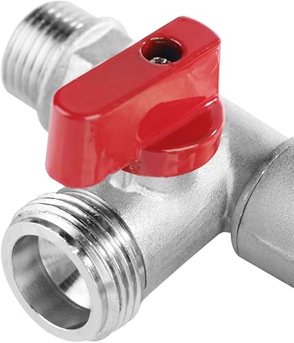 Miniatura 6 de Grifo de montaje en pared para exteriores, grifo Bibcock para balcón, fregona, grifo de agua de doble válvula de 90 grados, grifo de latón de 12