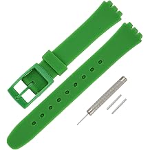 Rihahisy 12mm Silicone Rubber Watch Strap/Watch Band Replacement for Swatch