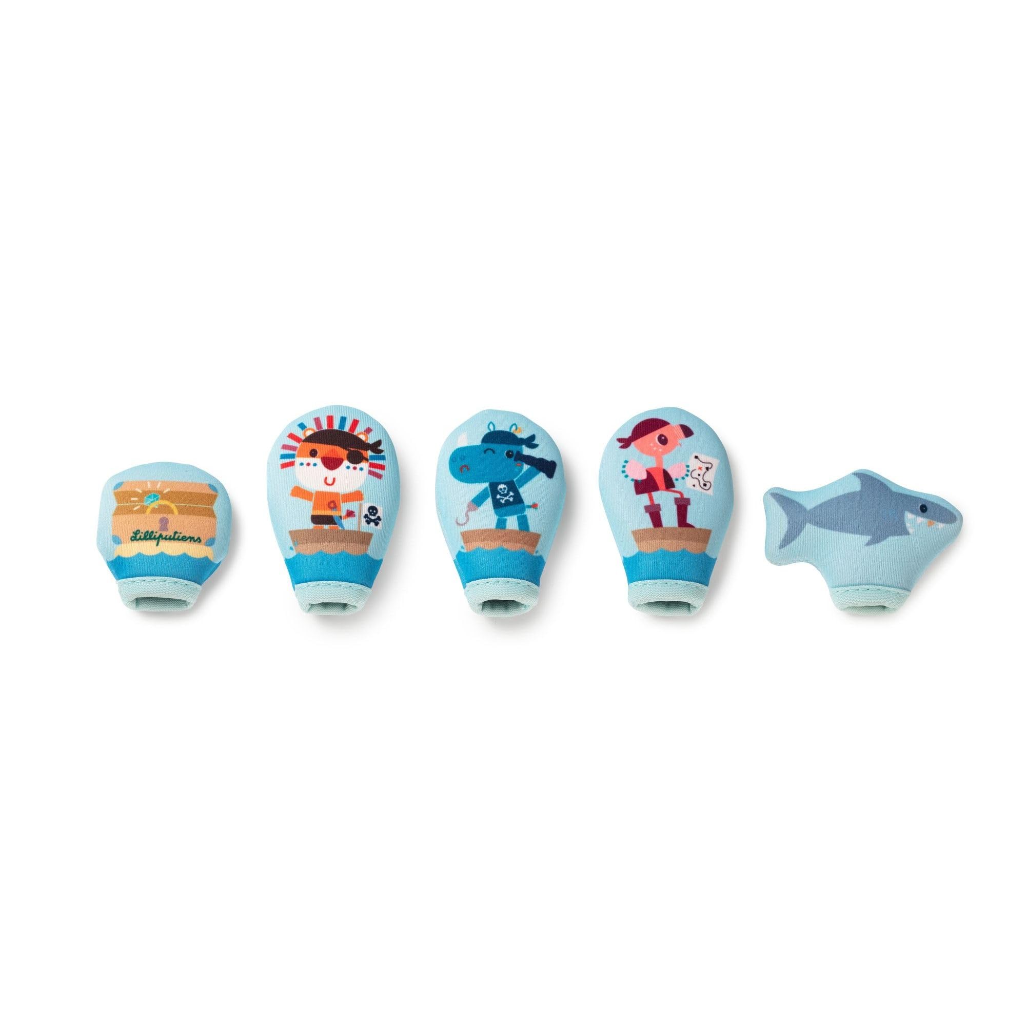 LILLIPUTIENS - Finger Puppets - Pirates - Bath Toy with 5 Neoprene Puppets - Fun and educational, stimulates fine motor skills and children's imagination - From 10 months - 83353 - 3