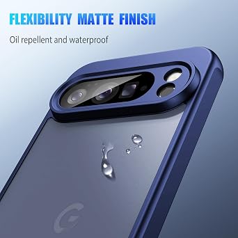 for Google Pixel 10 Pro Case, Thin Anti-Scratch PC Matte Translucent Back & Flexible TPU Shockproof Protection Pixel10Pro 10Pro Phone Cover case for Google Pixel 10 Pro (Blue)