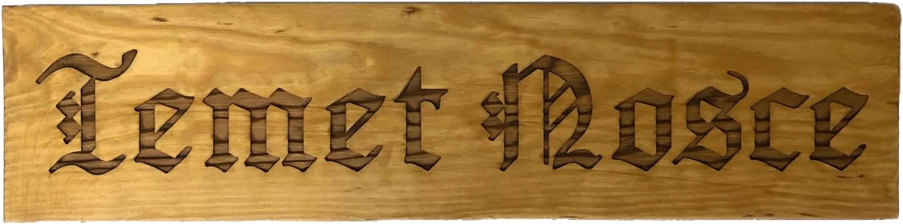 TEMET NOSCE "Know Thyself" in LATIN The Matrix Socrates Wisdom Sign Plaque Wooden Stained Engraved
