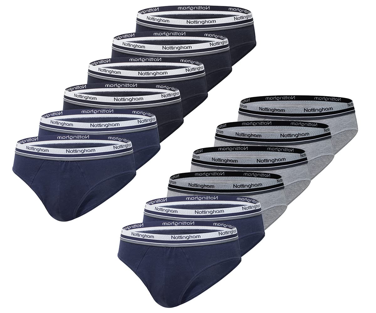 Nottingham Slip Uomo Cotone Elasticizzato Pacco da 12pz, Art. SM80 Assortito XXL