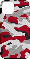 Vista 7 de red camo Print red and Black Camoflage Pattern Phone Case for iPhone 17
