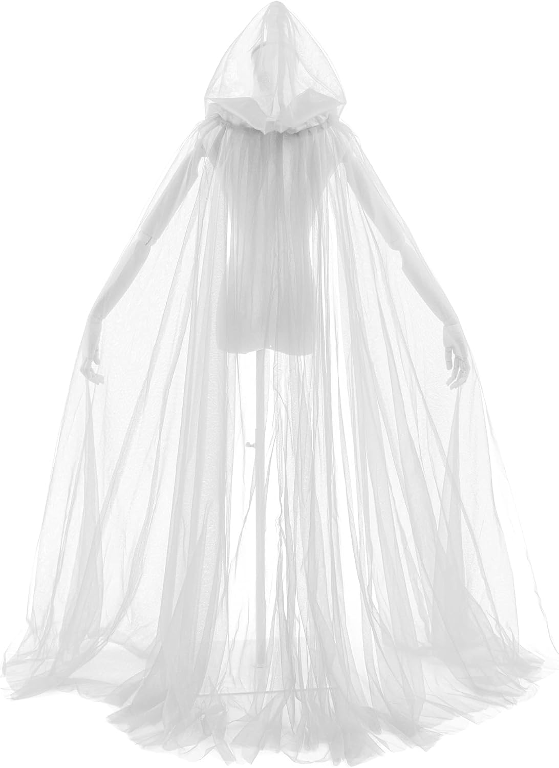 Tremour Haunted Hooded Cape Ghost Costume Capes for Women Bride Hooded Cape Cloak