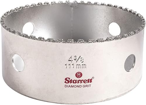 Miniatura 135 de Starrett Sierra de agujero de grano de diamante, ideal para perforar agujeros de diámetro pequeño, diámetro de 4-1/8 pulgadas, profundidad de corte
