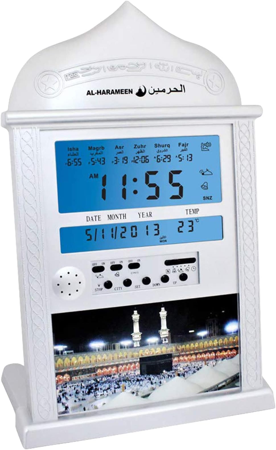 Azan Clock for USA-Athan Wall Clock-Prayer Islamic Clock,Read Home/Office/Mosque Digital Azan Clock- QS4004