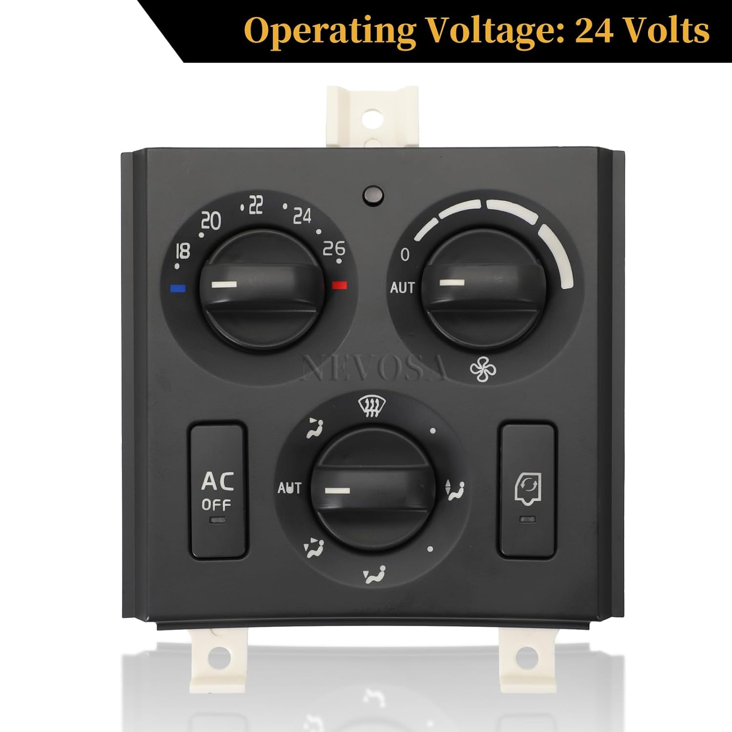 Climate Control Module - A/C Control Panel Module with Sensor 24V Air Conditioning Heater Control Switch for Volvo Truck FH 7+16 Pins Replacement OEM 21318121 21244144 20453974