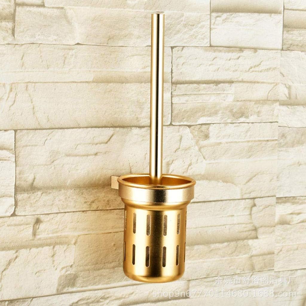 Bathroom Cleaning Assistant Space Aluminum Colorful Toilet Brush Set Partial Golden -piece Cup image 2