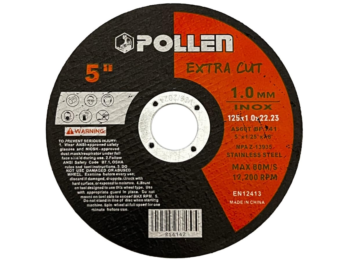 50x Disco da taglio 115mm x 22,23mm per acciaio inox – spessore 1,0mm | Extra Cut
