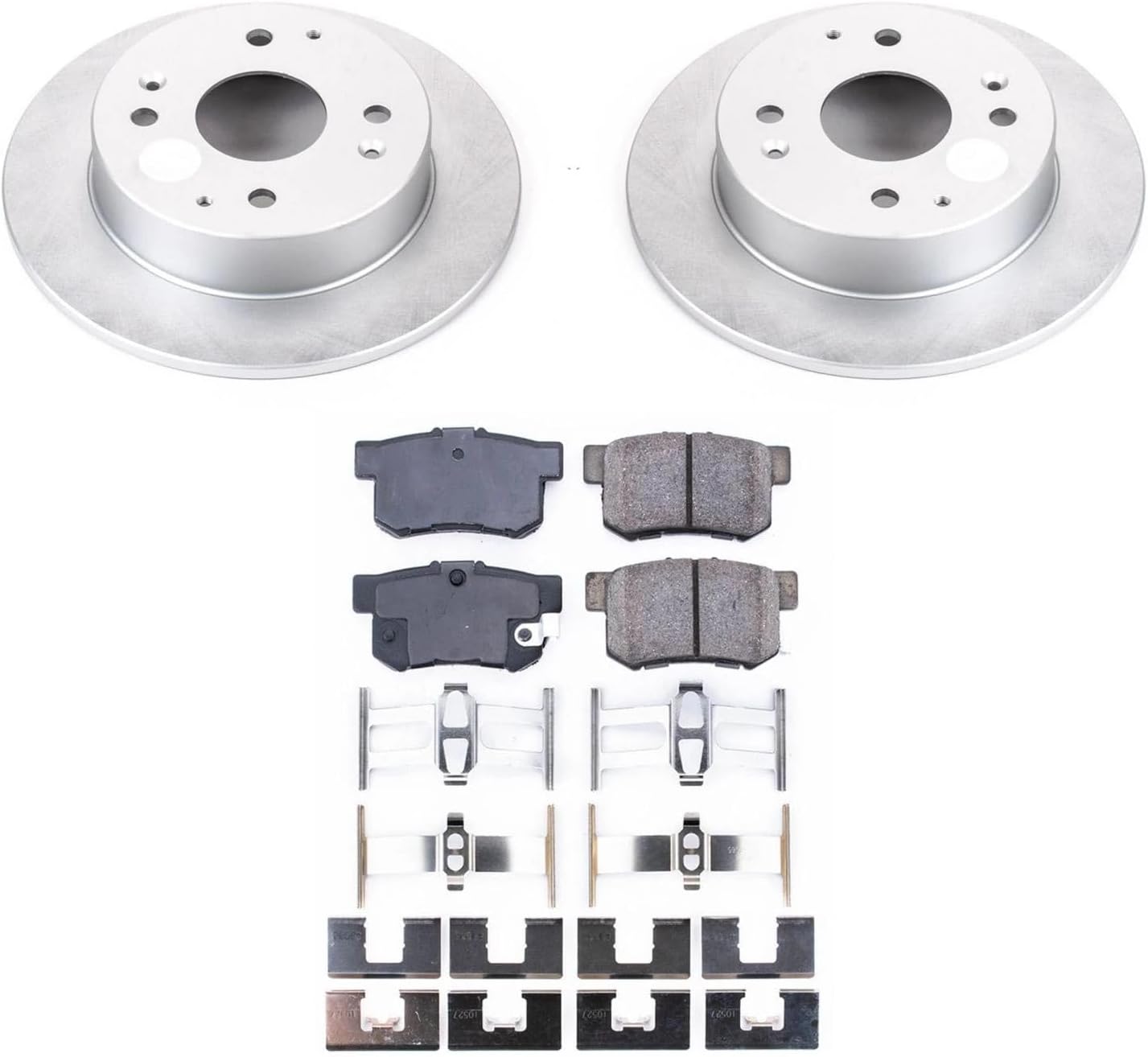 Power Stop CRK1244 Coated Brake Rotor & Ceramic Brake Pads- rear For Acura CL 1998-1999, Honda Accord 1998-2002 [Model Specific]