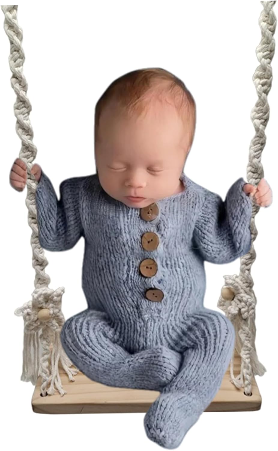 Newborn Photography Props, Wooden Newborn Swing Photo Prop, Swing Chair Photography Tool for Garden Indoor Photoshoot Photoshoot Chair Baby Props