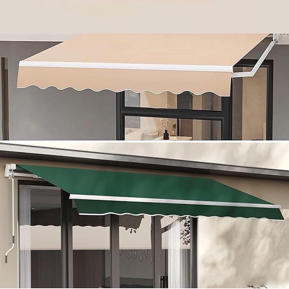 Toile d'auvent de rechange pour auvents rétractables de 7 x 4 m, idéale pour terrasse et extérieur - Gris