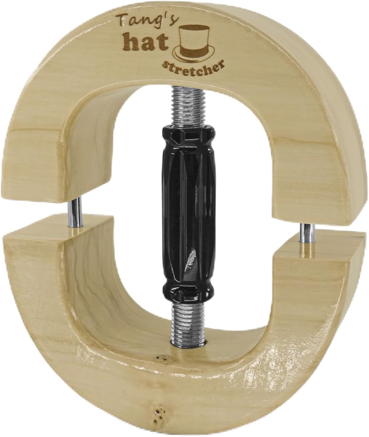 Tang's Professional Wood Hat Stretcher for Fitted & Cowboy Hats, Heavy Duty Hat Shaper Expander, One Size Fits 6 7/8-8