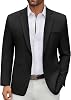 Saco casual para hombre, ajuste regular, ligero, de dos botones, chaqueta de traje 1