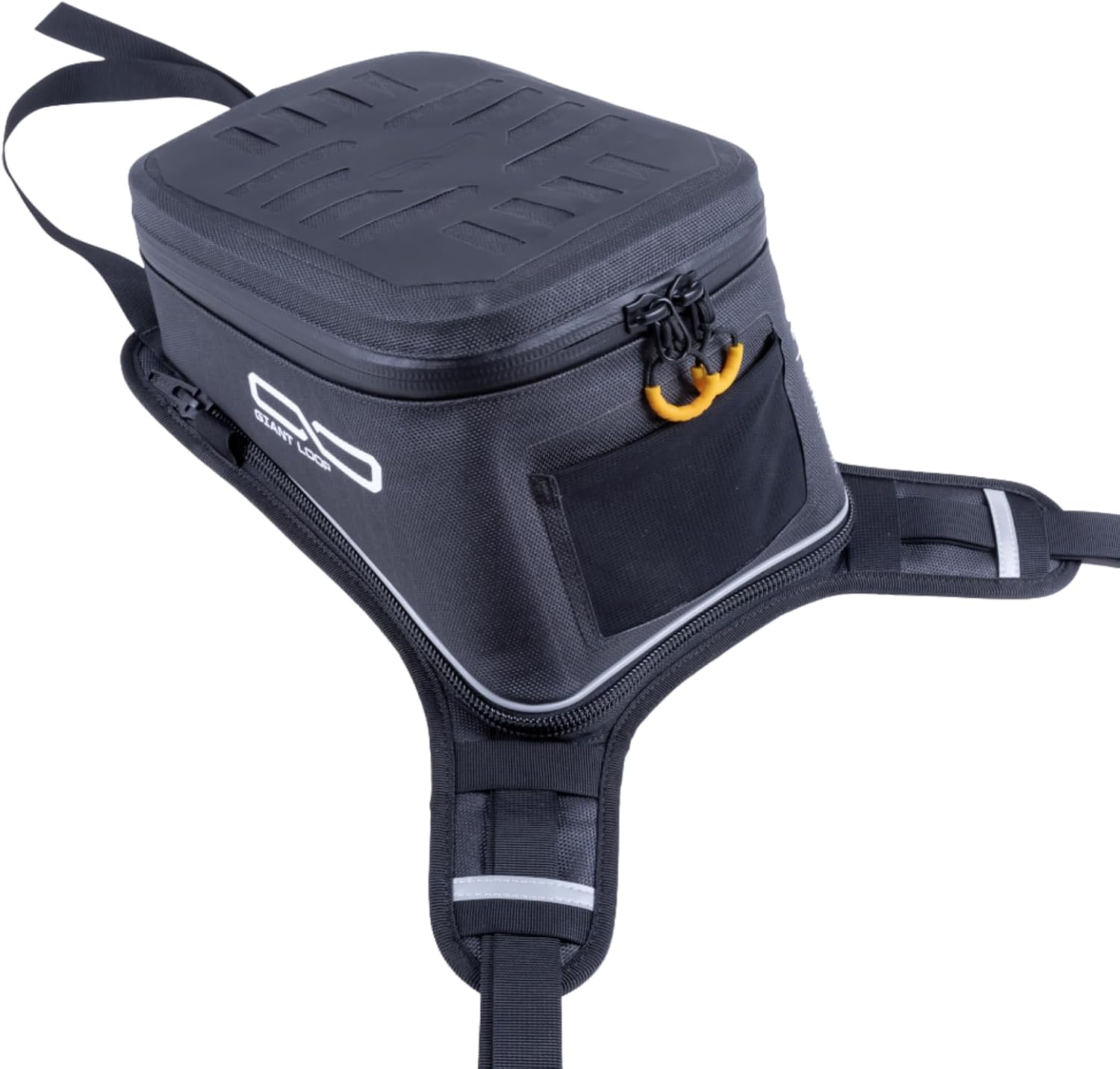 Giant Loop Diablo Tank Bag, Black Waterproof Motorcycle Tank Bag, 6-Liters Capacity for Small Items, Fits Any Dirt Bike, Adventure, Dual Sport & More (Black, 6L)