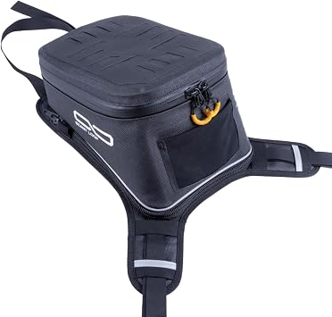 Giant Loop Diablo Tank Bag, Black Waterproof Motorcycle Tank Bag, 6-Liters Capacity for Small Items, Fits Any Dirt Bike, Adventure, Dual Sport & More Black, 6L