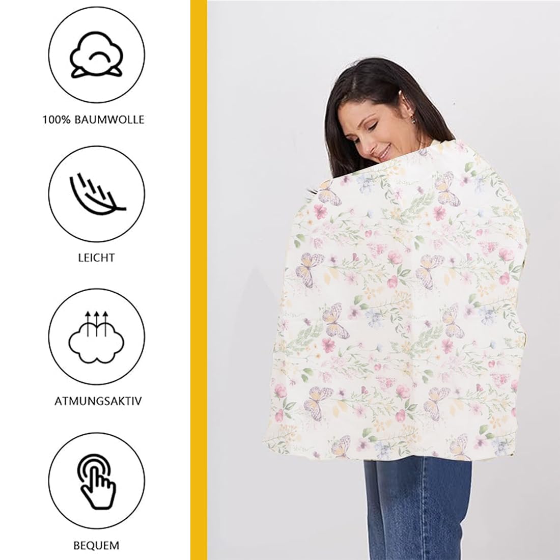 GXGM Couverture Allaitement Bebe Couverture d'Allaitement Bébé Couverture Bebe Douce et Respirante Cache Allaitement Écharpe Allaitement Bébé Ajustable pour Mamans