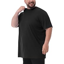 Mens Big and Tall Swim Shirt Sun Protection UPF 50+ Rash Gard Quick Dry T-Shirt 2XL-8XL