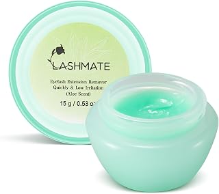 Aloe Scented Eyelash Extension Remover Cream,15g, Dissolves Powerful Lash Remover for Lash Extensions in 1-3 min, Fast Lash Extension Glue Remover, Low Irritation Cream for Sensitive Skin