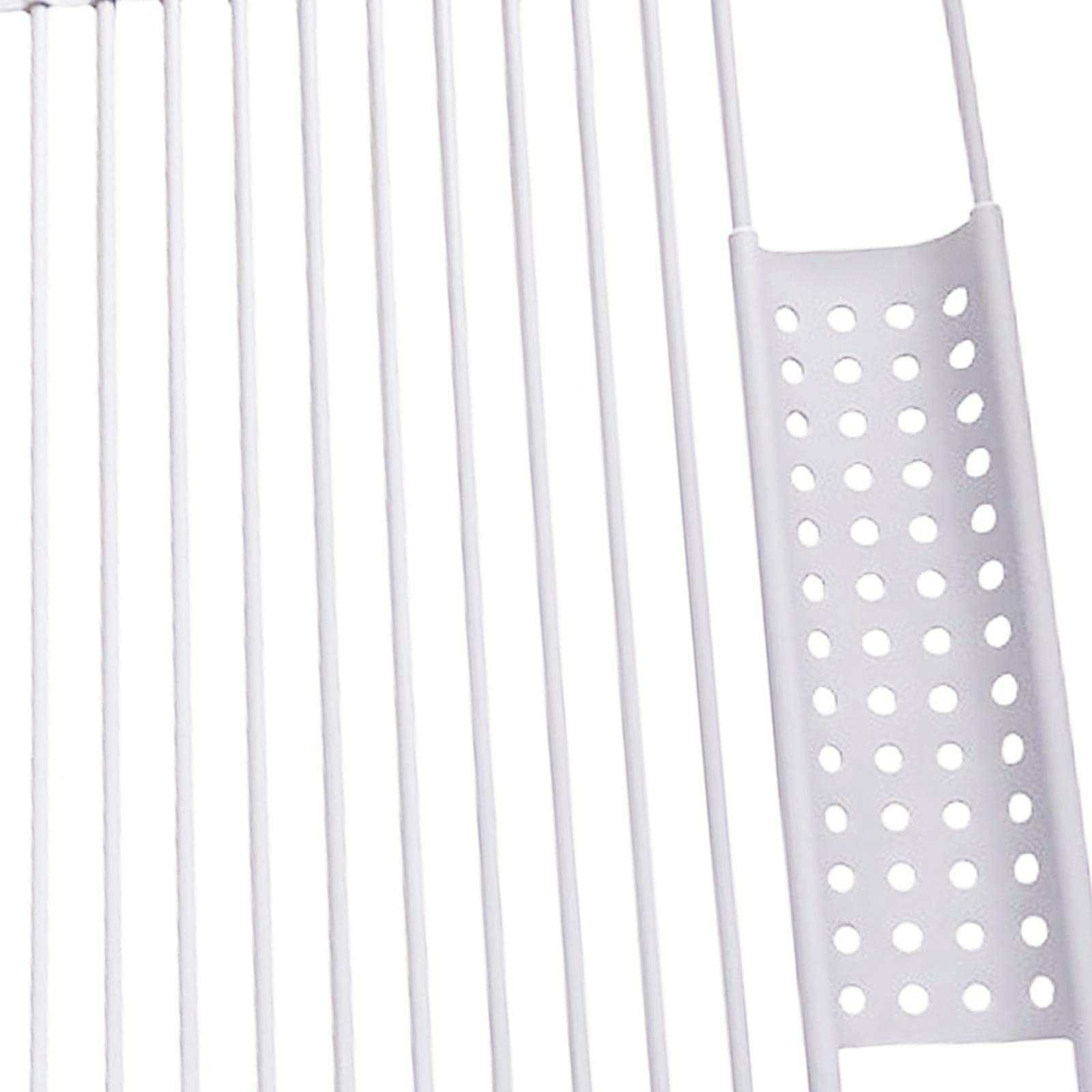 kowaku Escurridor de Platos Enrollable Plegable, escurridor de Platos portátil para Vasos, Utensilios, Gris Blanco S