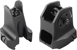 Tactical Fixed Iron Sights Backup Front Rear Sight Set Rapid Transition Backup Sight Set for Picatinny Weaver Rail Mount