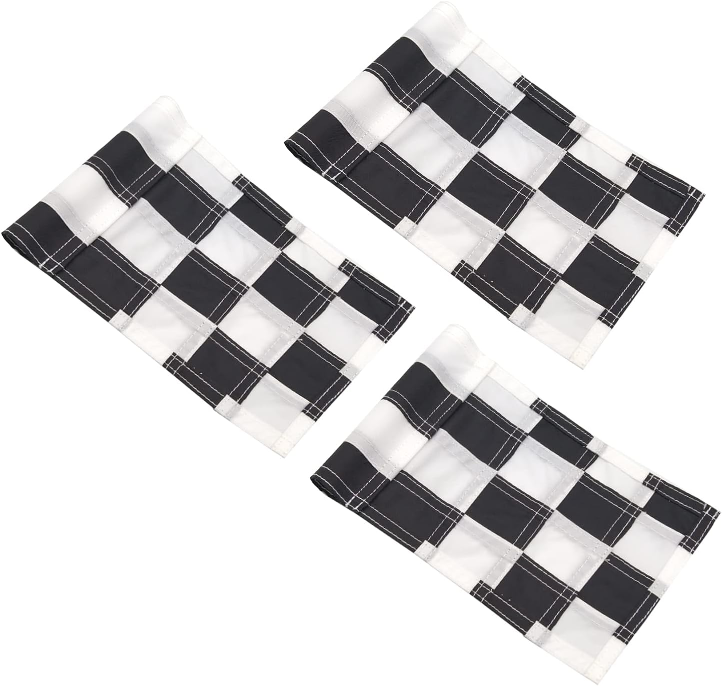 Checkered Golf Flags with Tube Inserted,8” L x 6”H Mini Putting Green Flags for Yard Indoor Outdoor Backyard Garden, 420D Nylon Pin Flag (Blue/White,3sets) : Sports & Outdoors