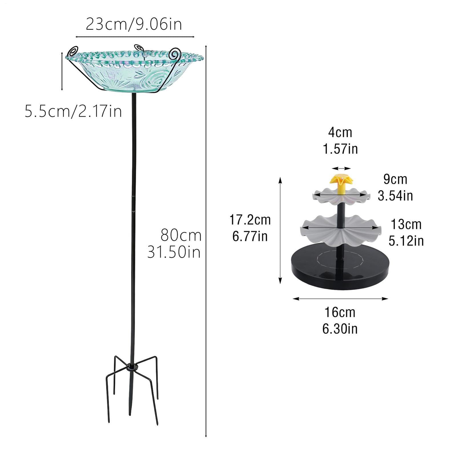 Fontana Solare per Uccelli in Bagno Alimentatore per | Bagno Da Giardino Per Amanti Della Natura Giardinieri Cortile Balcone Terrazza Prato Giardino Antistante