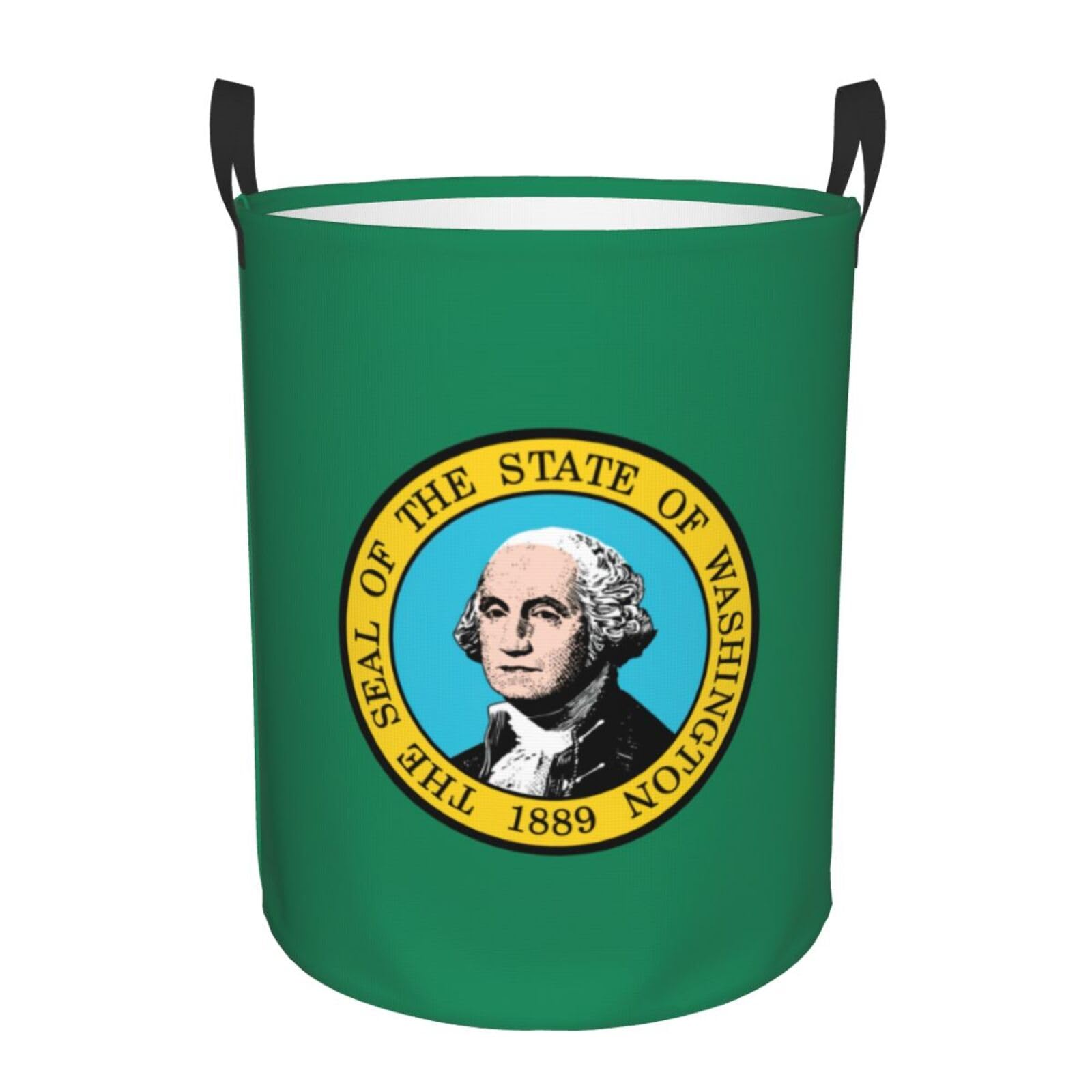 Panier à linge avec poignées solides et motif drapeau de Washington
