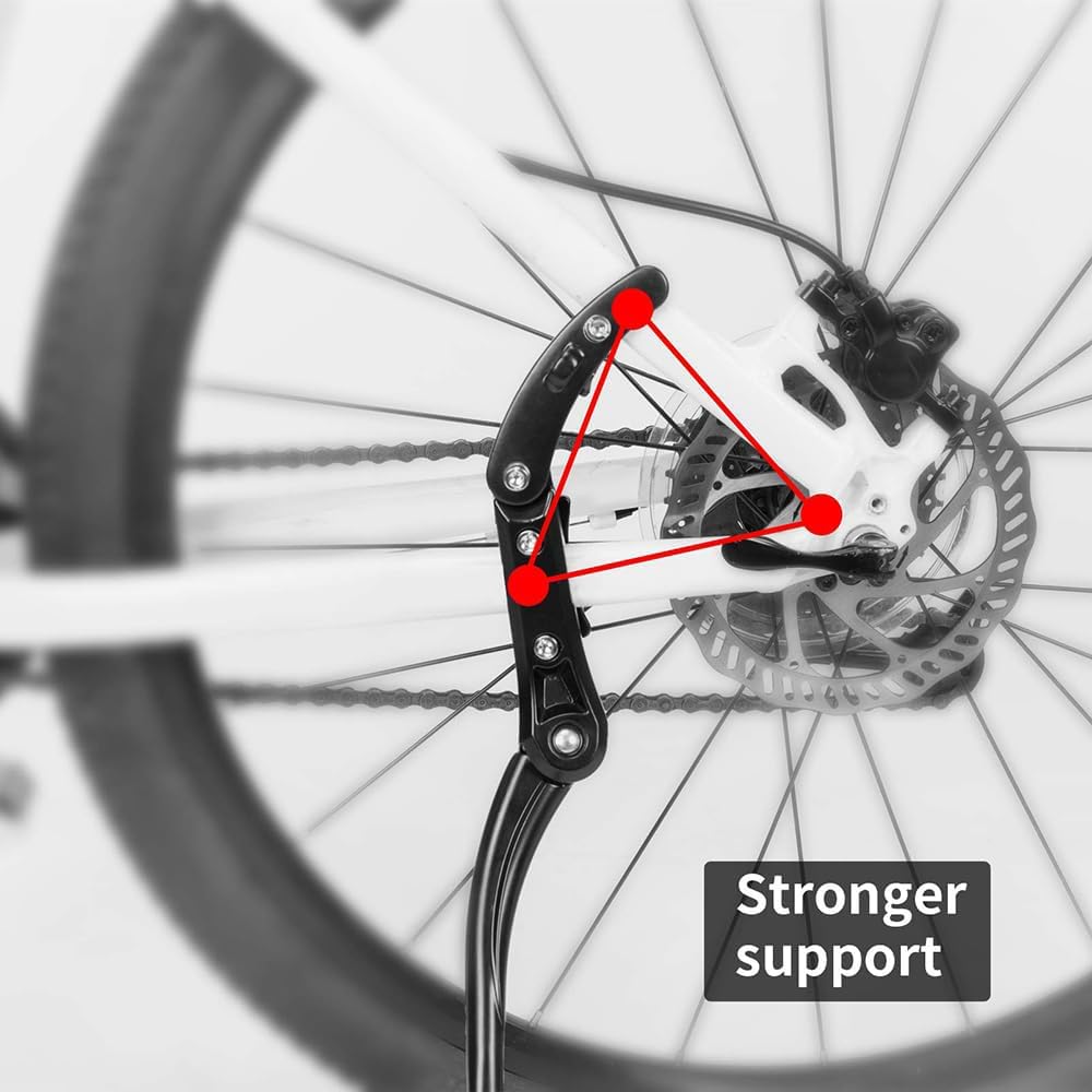 Kickstand for Cannondale SuperSix Evo Carbon SuperSix Evo Disc Supersix Evo Hi-Mod, Adjustable Bicycle Kickstand Aluminium Alloy Bike Stand Non-Slip Kick Side Stand Easy to Install Bike Kickstand