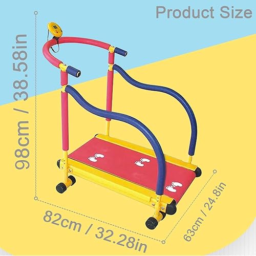 Miniatura 5 de Equipo de ejercicio de fitness para niños, cinta de correr con pista amplia, caminadora para correr con pantalla LED, cintas de correr para niños