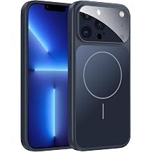 TOBOVON for iPhone 13 Pro Case with Camera Lens Protector, Compatible with MagSafe, Slim Matte Magnetic Shockproof Phone Cover for iPhone13 Pro, Blue