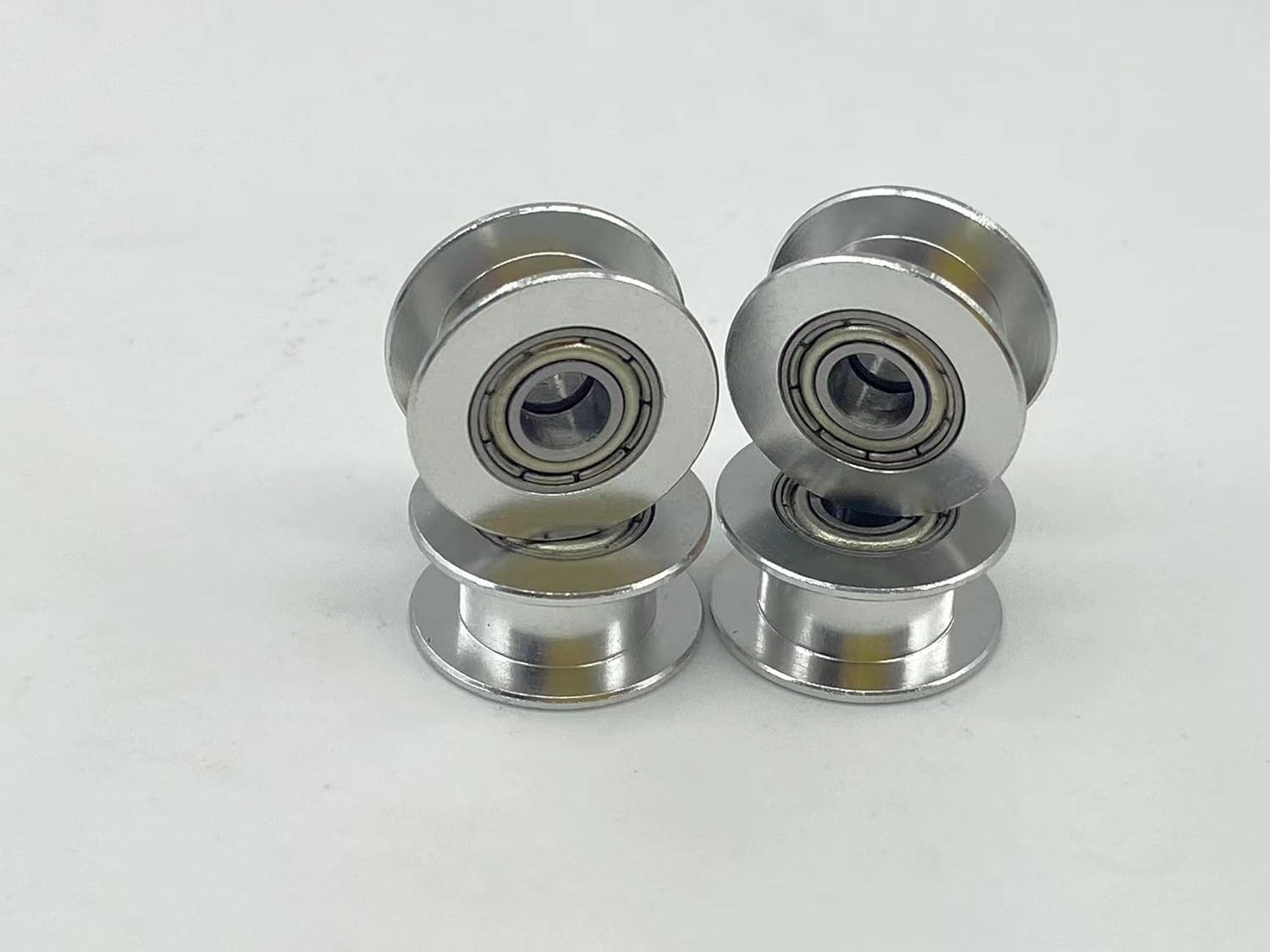 10PCS 2GT Aluminum Timing Belt Idler Pulley, GT2 5mm Hole 6mm Wide, no Teeth, Used for 3D Printer Timing Belt
