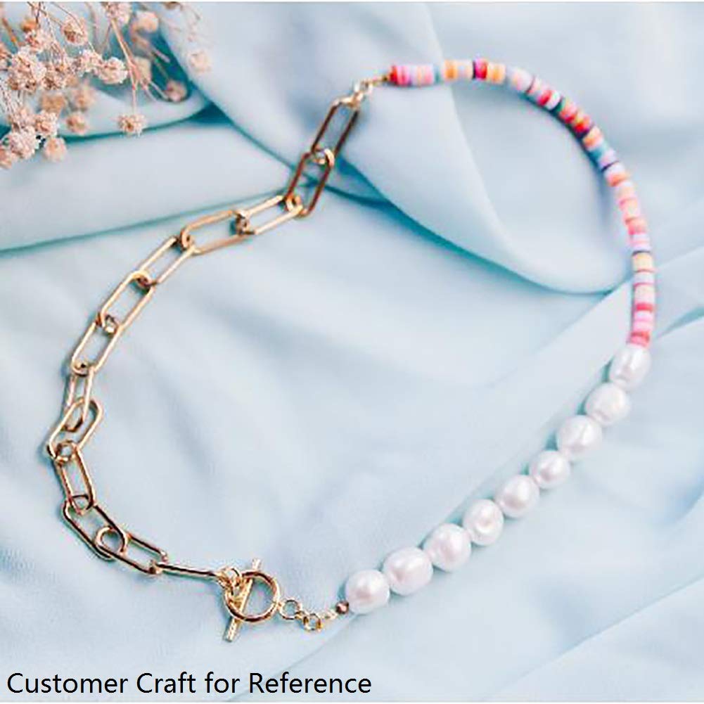 Catena a maglia ovale piatta, 5 m/rotolo, con placcatura in vero oro 18 kt, 10 x 3,6 mm, per choker, bracciali, collane e per la realizzazione di gioielli
