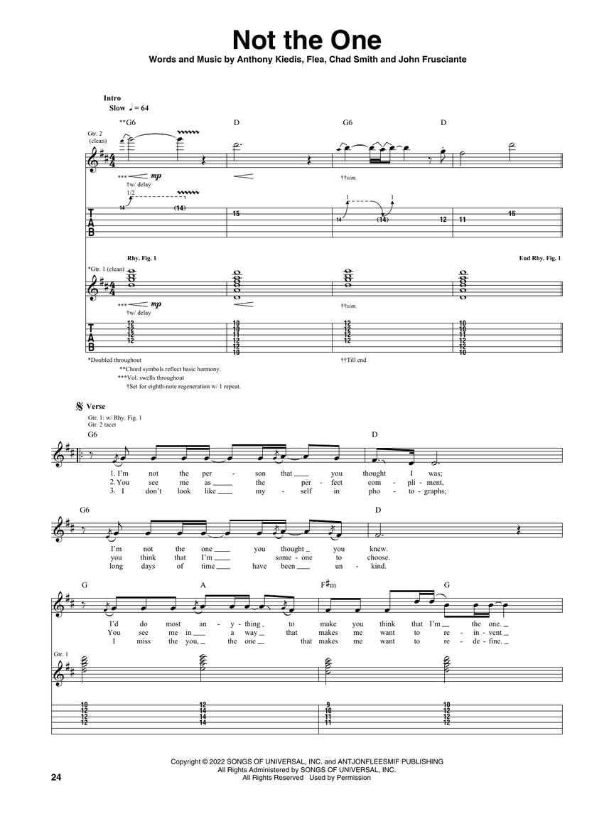 Red Hot Chili Peppers Unlimited Love Guitar Recorded Versions | Recueil de Chansons et Partitions Guitare Électrique Tablature | 17 Transcriptions Complètes Black Summer Album Complet 128 Pages