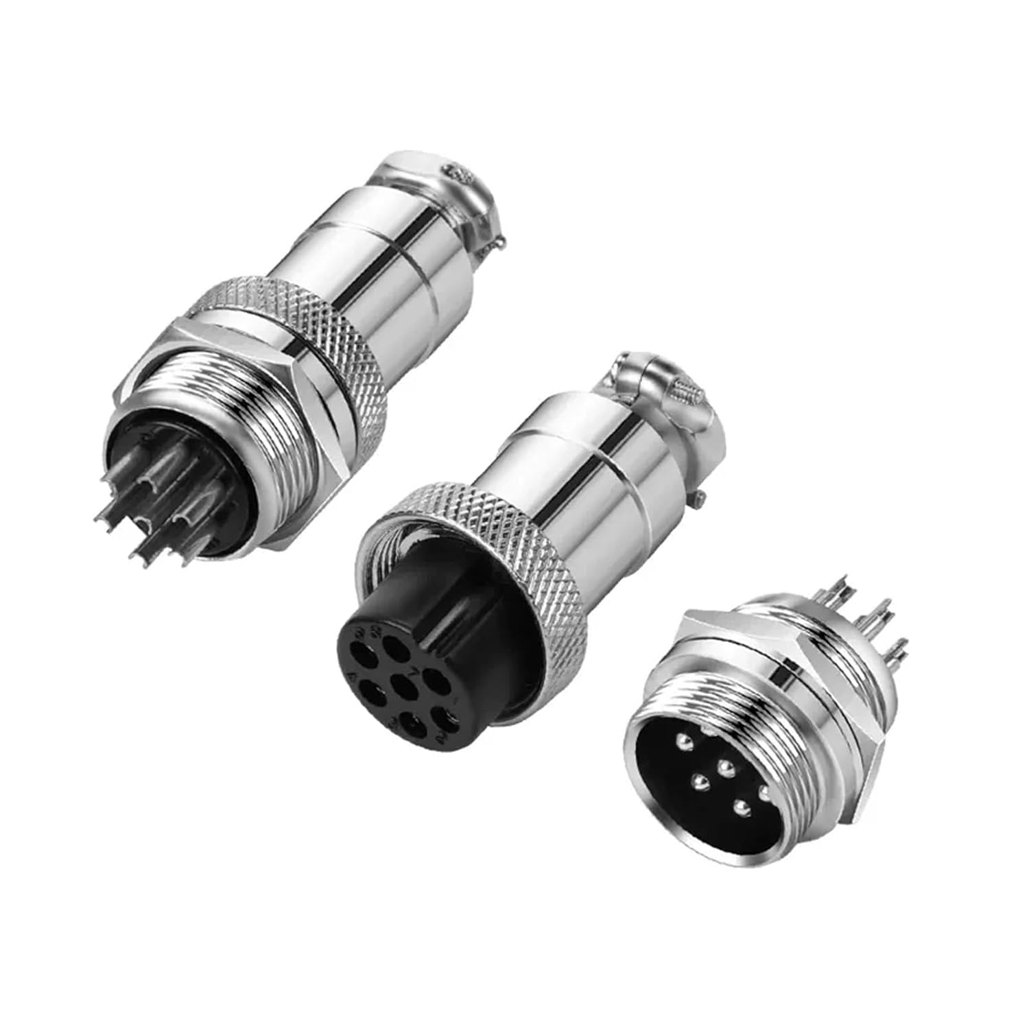 GX12 5 6 7 Pin Aviation Connector Terminal Block Mobile Docking Type Female & Male(Male,Fixed_6P)