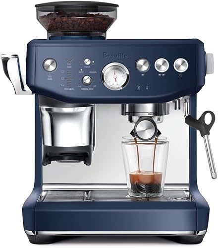 Breville Barista Express Impress BES876DBL - Máquina de café expreso, color azul damson