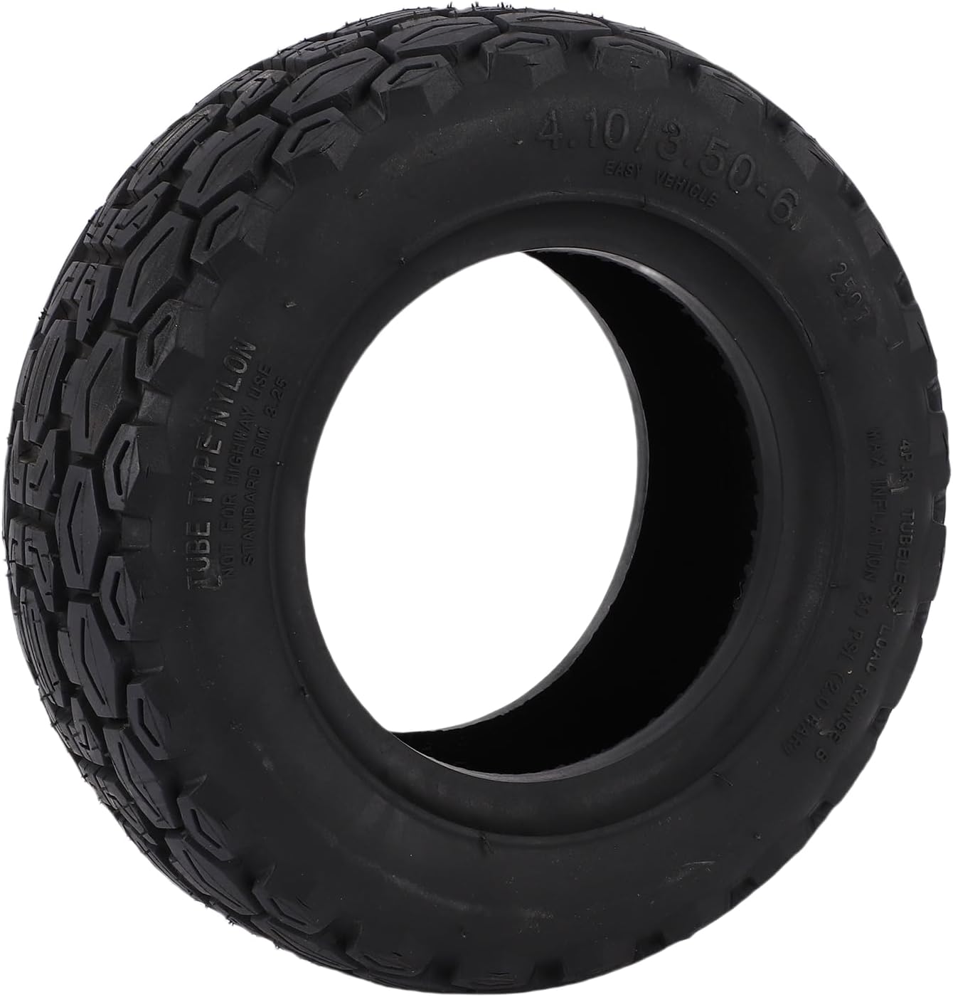 Sorandy 4.10/3.50-6 Tubeless Tire, Rubber Tubeless Tire, Innovative Tread Pattern with Durable Construction, Ideal for Go Kart, ATV, Quad, Mini Bike & Lawn Equipment Garden Rototiller