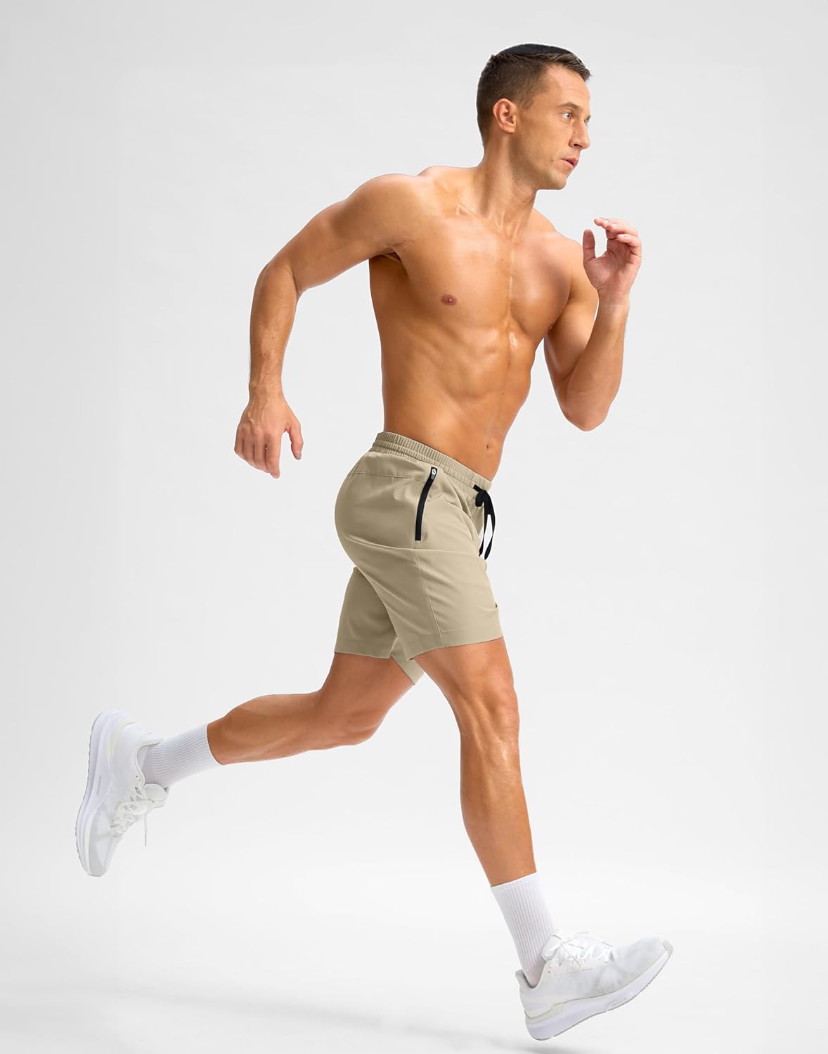 Pudolla Men's Running Gym Shorts with Zipper Pockets 5"/7"/ Lightweight Quick Dry Running Workout Athletic Short - Image 6