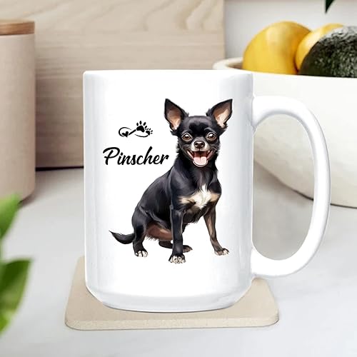 Miniatura 136 de Taza de café negra personalizada con nombre Chow Chow Chow de 11 onzas, taza de café blanca personalizada para perros Chow Chow, regalos para Chow