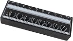 Portatif 8-Channel Amplificateur d'écoute stéréo, construction métallique, avec adaptateur de puissance, Studio et utilisation de scène