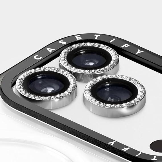 CASETiFY Camera Lens Gem [High clarity/Easy installation/Scratch-proof] for iPhone 17 Pro/iPhone 17 Pro Max - Silver