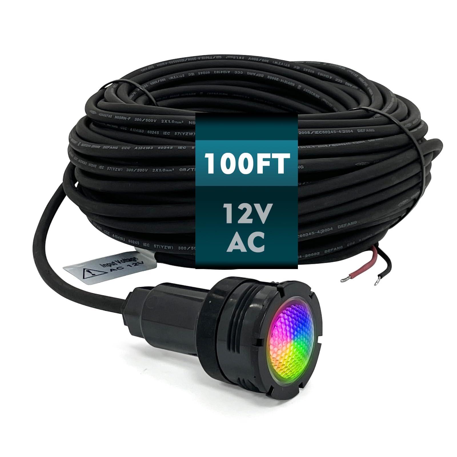 Photo 1 of Zelypog Replacement for Pentair MicroBrite Color LED Pool Light and Jandy Watercolors Frameless LED Light, MicroBrite Pool Light AC12V 1.5Inch 100ft Cord Compatible IntelliTouch EasyTouch IP68