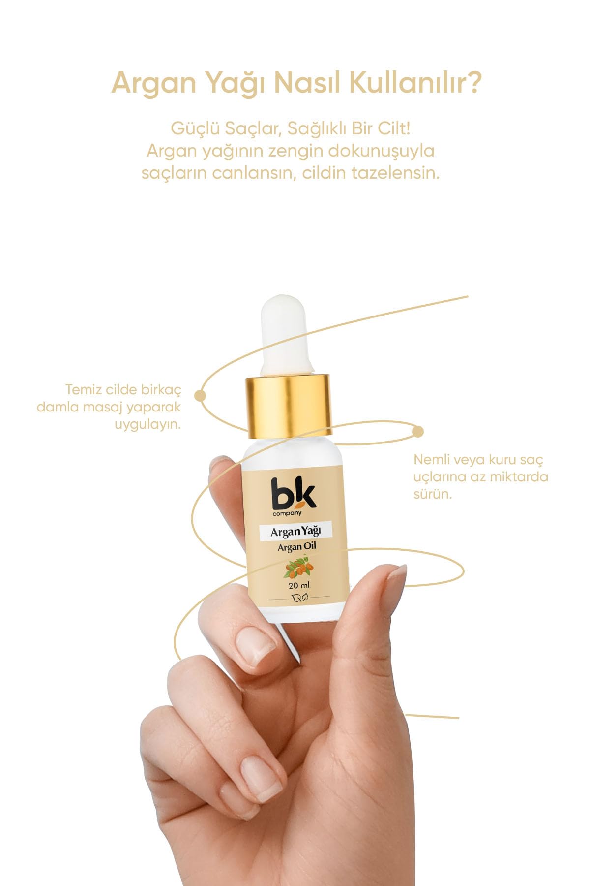 Argan Yağı%100 Saf - Yoğun Nemlendirici, Derin onarım, Işıltılı Güzellik Serum 20 Ml