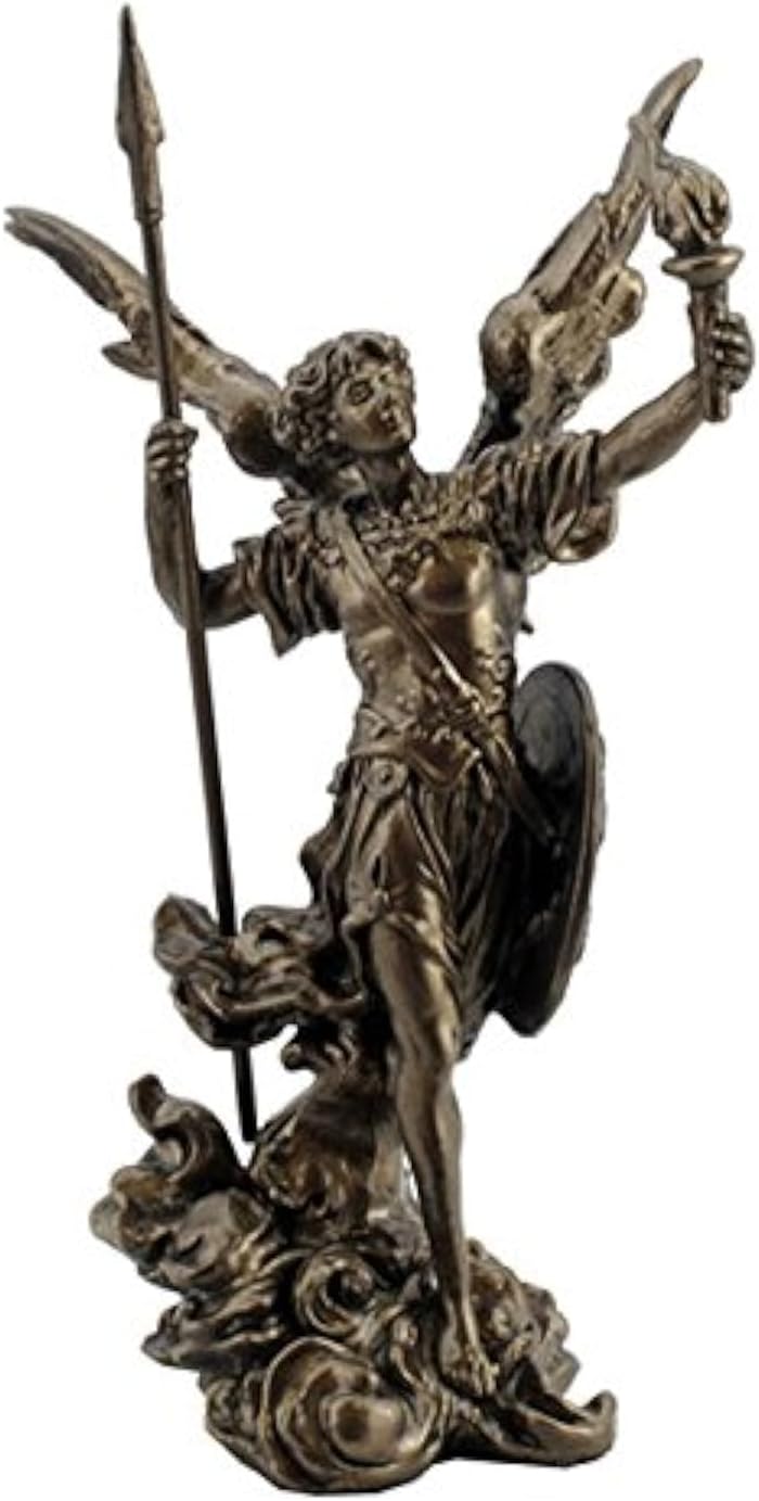 UNICORN STUDIO US 4.5 Inch Poly Stone Archangel Uriel Figurine Statue Home Decor