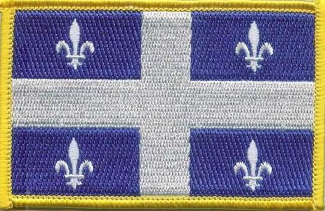 Canadian Province Flag Patch, Measures 3.50" x 2.25", Canadian Province Embroidered Iron On or Sew On Flag Patch Emblems 20 Patch Options Available (Complete Canadian Province Set)