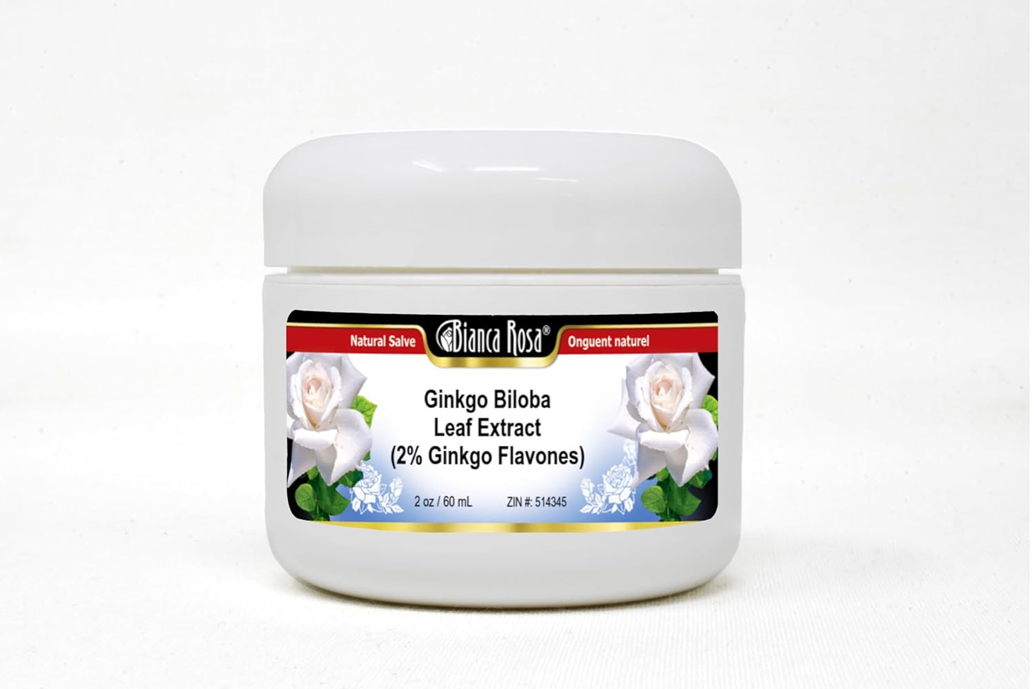Bianca Rosa Ginkgo Biloba Leaf Extract (2% Ginkgo Flavones) - Salve Ointment (2 oz, ZIN: 514345) - 2 Pack